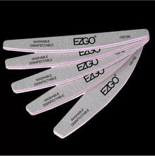 Cargar imagen en el visor de la galería, 10 Pieces EZGO Nail Files 100/180 Grit Double Sided Sanding Buffer Polisher