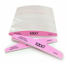 Cargar imagen en el visor de la galería, 10pc EZGO Nail Files 200/240 Grit Sanding Buffer Polisher Manicure Pedicure