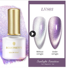Load image into Gallery viewer, BORN PRETTY 1 Bottle Sunlight Sensitive Cat Magnetic Gel Auroras Shining Soak Off UV Gel Polish 03