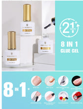 Load image into Gallery viewer, BORN PRETTY 7ml 8-in-1 Nail Glue Transparent Soak Off UV LED Nail Art Gel Varnish Function Gel