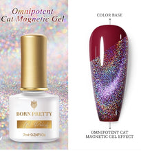 Load image into Gallery viewer, BORN PRETTY 7ml Cat Magnetic Omnipotent Gel Polish Winter Colorful Reflective Glitter Nail Polish Can be Used on Any Color Base