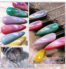 Load image into Gallery viewer, BORN PRETTY 7ml Cat Magnetic Omnipotent Gel Polish Winter Colorful Reflective Glitter Nail Polish Can be Used on Any Color Base