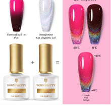 Load image into Gallery viewer, BORN PRETTY 7ml Nail Gel Polish Cat Magnetic Colorful Thermal Nail Gel Soak Off UV Gel