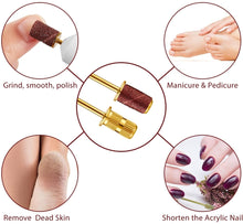 Load image into Gallery viewer, Replacement Nail Drill Heads Nail Drill Bits Sanding Band Shaft for Electric File Nail Sanders Manicure Pedicures (Gold)