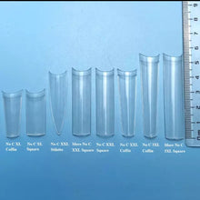 Load image into Gallery viewer, 500pcs xXL No C Curve Nail Tips Acrylic Clear Half Cover Coffin Nail Tips Straight Clear Nail Tips Half Cover Long Fake Nails Tips for Nail Salons Home DIY Nail Art