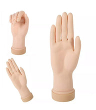 Cargar imagen en el visor de la galería, Practice Hand Model Flexible Movable Soft Fake Hand For Nail Art Training Tools