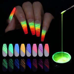 UR SUGAR 1 Pc Luminous Spider Gel Nail Polish UV LED Neon Fluorescent Effect # 1