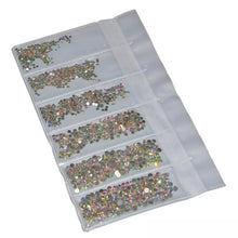 Cargar imagen en el visor de la galería, 1728pcs SS4-SS12 Mix Sizes 3D Non HotFix FlatBack Crystal Glass Nail Rhinestone Glitter Strass Nail Art Rhinestone AB
