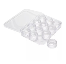 Load image into Gallery viewer, Durable Transparent 12 Grid Nail Art Storage Box Jewelry Rhinestone Case
