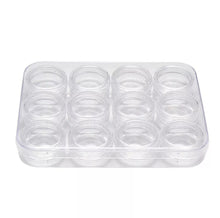 Load image into Gallery viewer, Durable Transparent 12 Grid Nail Art Storage Box Jewelry Rhinestone Case
