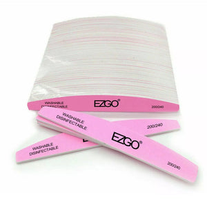 10pc EZGO Nail Files 200/240 Grit Sanding Buffer Polisher Manicure Pedicure