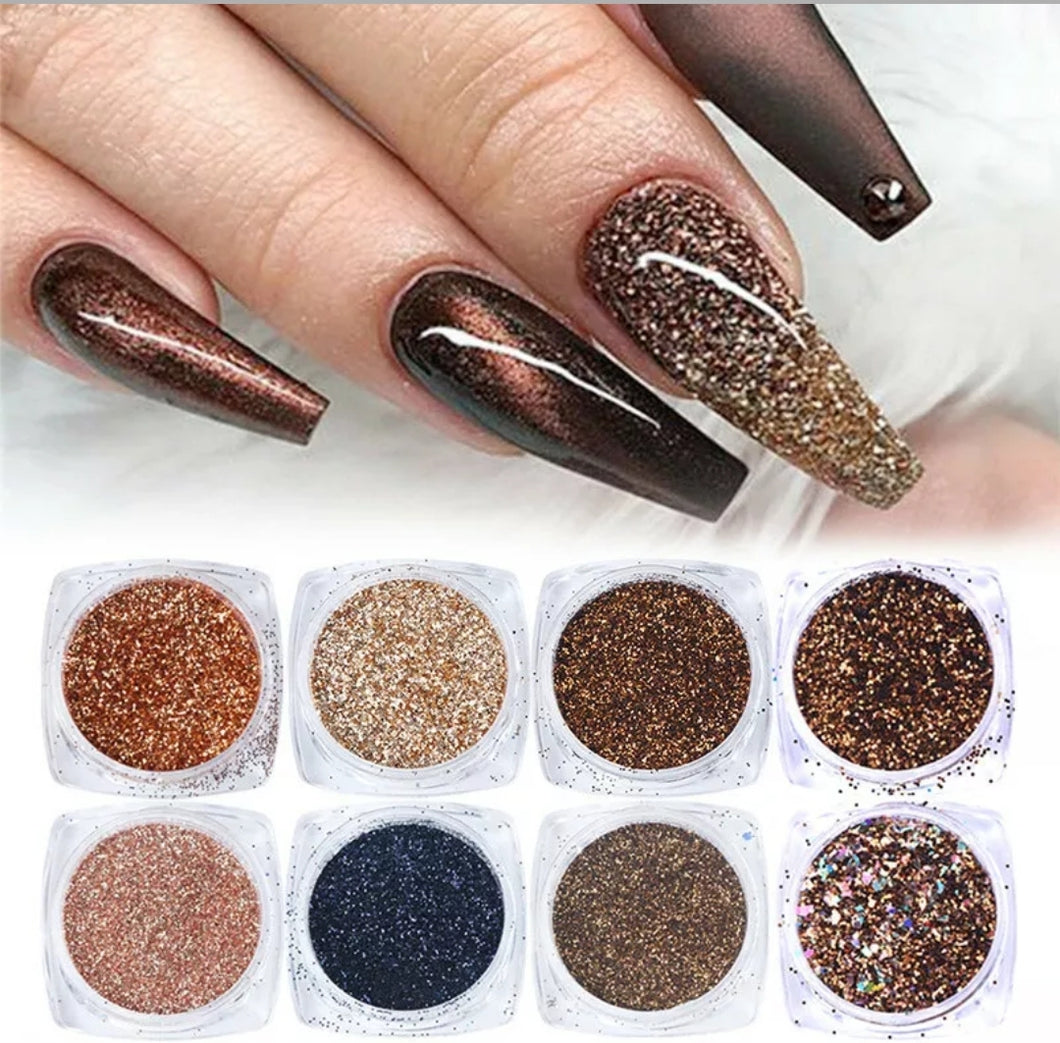 6 Colorful Holographicss Nail Powder