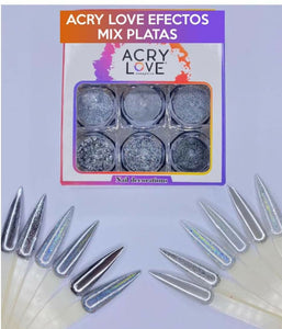 Acry love decor silver