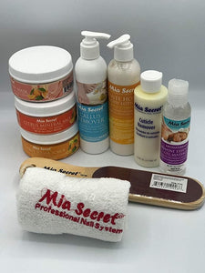 Mia Secret - Spa Gift Kit 9Pcs Manicure/Pedicure (Citrus 8oz) Scrub, Salt, Mask Plus Extras