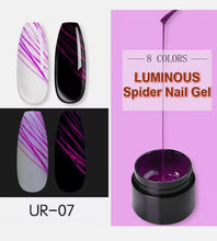 Load image into Gallery viewer, UR SUGAR 1 Pc Luminous Spider Gel Nail Polish UV LED Neon Fluorescent # 7
