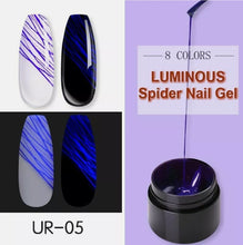 Cargar imagen en el visor de la galería, UR SUGAR 1 Pc Luminous Spider Gel Nail Polish UV LED Neon Fluorescent # 5
