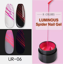 Cargar imagen en el visor de la galería, UR SUGAR 1 Pc Luminous Spider Gel Nail Polish UV LED Neon Fluorescent # 6
