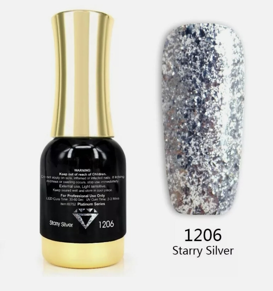 Venalisa Nail Paint Gel Platinum Gel Polish  Silver 12ml