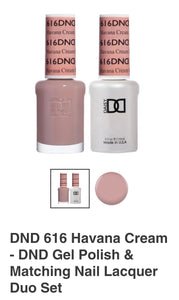 DND 616 Havana Cream - DND Gel Polish & Matching Nail Lacquer Duo Set