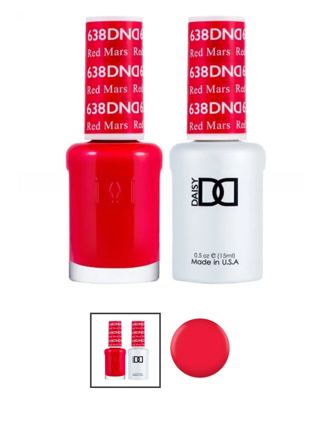 DND 638 Red Mars - DND Gel Polish & Matching Nail Lacquer Duo Set