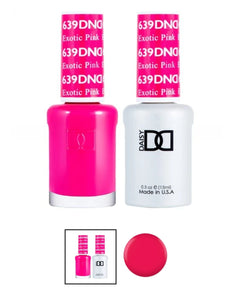 DND 639 Exotic Pink - DND Gel Polish & Matching Nail Lacquer Duo Set