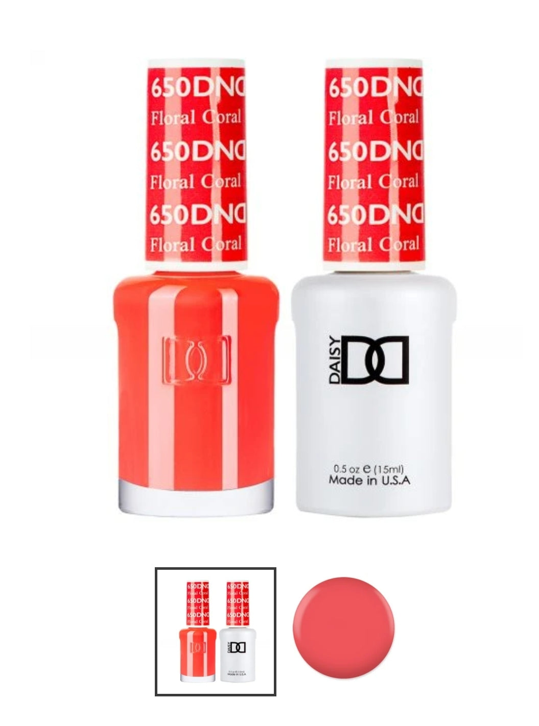 DND 650 Foral Coral - DND Gel Polish & Matching Nail Lacquer Duo Set