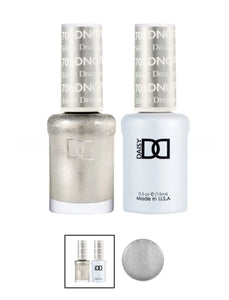 DND 705 Silver Dreamer - DND Gel Polish & Matching Nail Lacquer Duo Set