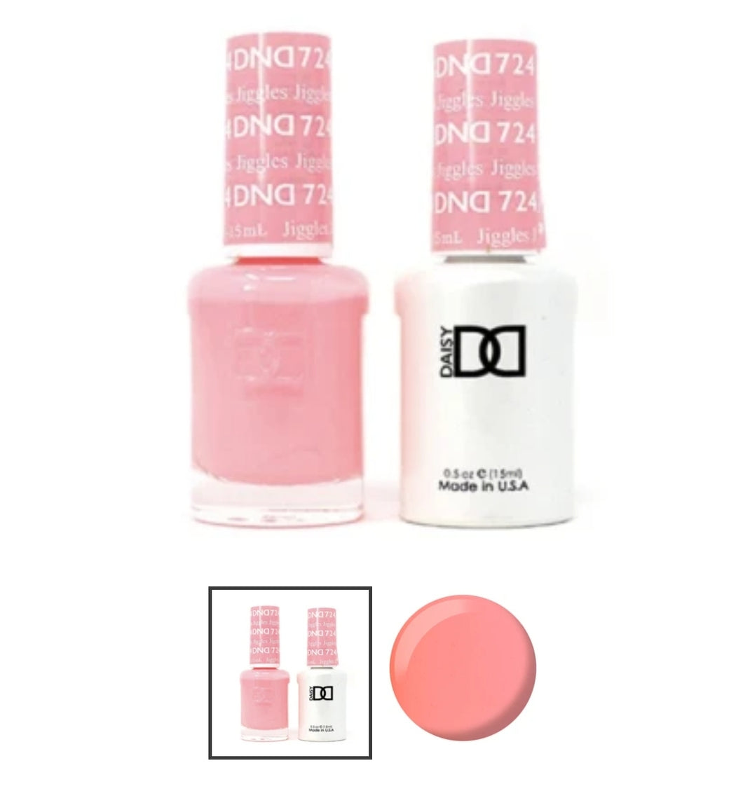 DND 724 Jiggles - DND Gel Polish & Matching Nail Lacquer Duo Set