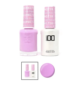 DND 728 Purple Rain - DND Gel Polish & Matching Nail Lacquer Duo Set