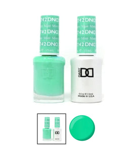 DND 742 Minty Mint - DND Gel Polish & Matching Nail Lacquer Duo Set