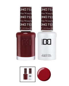 DND 752 Winter Wine - DND Gel Polish & Matching Nail Lacquer Duo Set