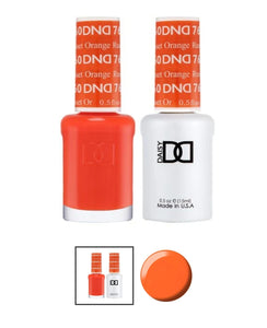 DND 760 Russet Orange - DND Gel Polish & Matching Nail Lacquer Duo Set