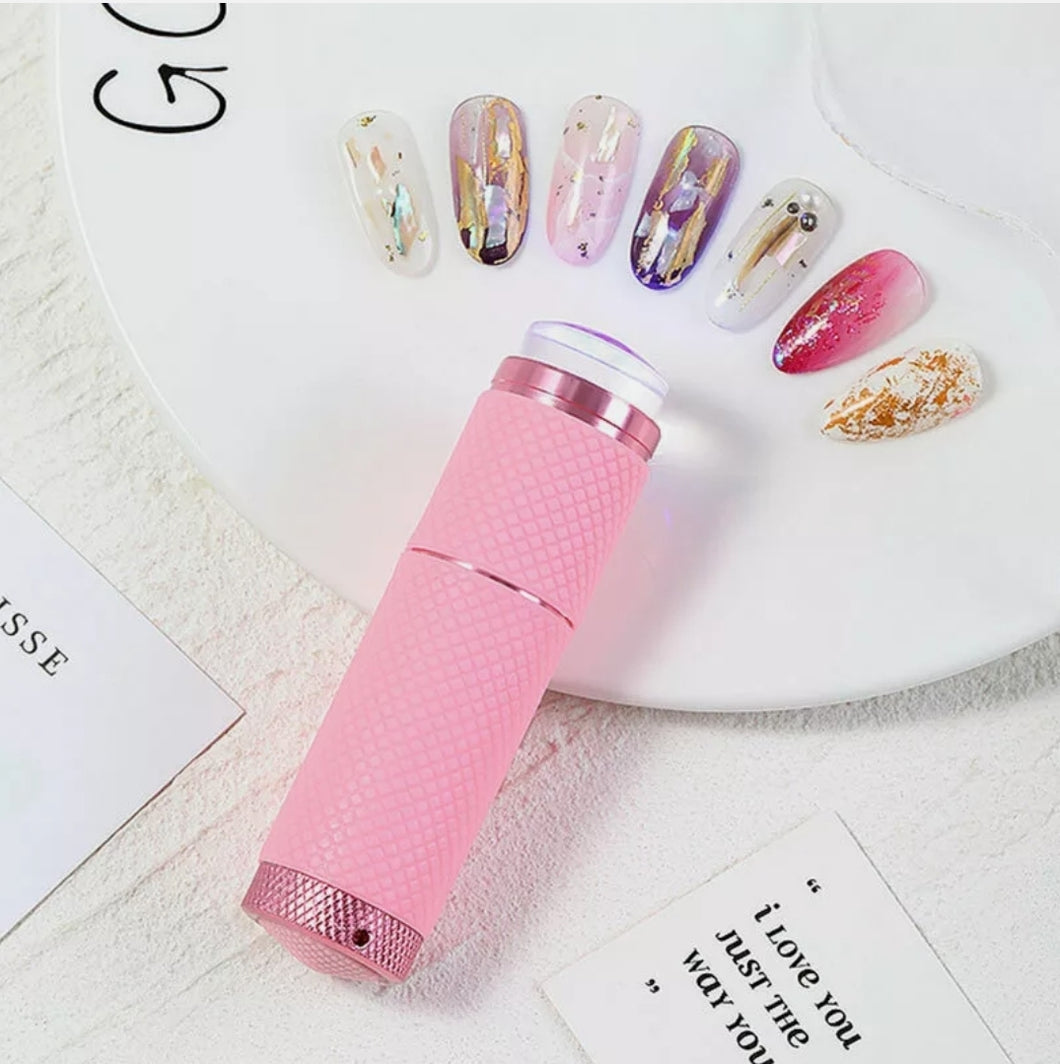 2 IN 1 Silicone Nail Lamp Nail Art Handheld Lamp Fast Dry Cure Seal Stamp Tool