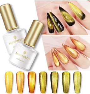 BORN PRETTY 6ml Golden Cat Magnetic Gel Nail Polish Snowlight Shining Magnetic Soak Off Gel Polish