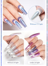 Cargar imagen en el visor de la galería, BORN PRETTY 1 Bottle Sunlight Sensitive Cat Magnetic Gel Auroras Shining Soak Off UV Gel Polish 02
