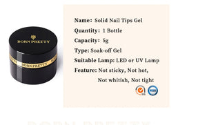 BORN PRETTY 5g Solid Nail Tips Gel Transparent Soak Off UV LED Nail Art Gel Varnish Function Gel