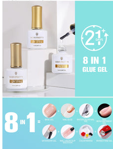 BORN PRETTY 7ml 8-in-1 Nail Glue Transparent Soak Off UV LED Nail Art Gel Varnish Function Gel