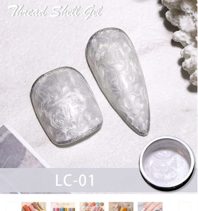 Pearl Shell Texture Gel Thread Top Coat Nail Polish 7ML Uv Gel For Nails Polish Gel DIY NEW