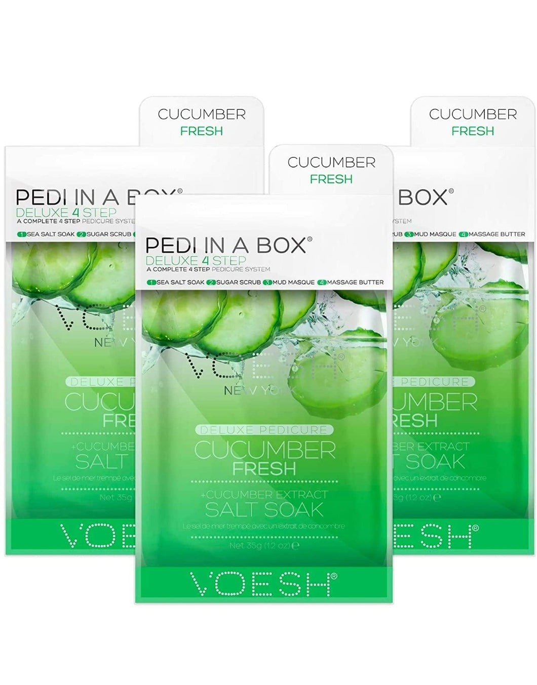 VOESH Pedi in a Box Deluxe 4 Step, Intensive Foot Treatment 