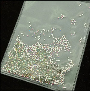 1440pcs Flatback Nail Crystals Rhinestones for Nails 3D Nail Art Decorations SS4 DIY Glass Gems Stones AB Tornasol