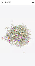 Cargar imagen en el visor de la galería, Gold- Crystal AB Rhinestones 3D Flat-back Glass Nail Art Decoration
