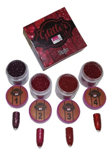 Fantasy Nails Glitter it collection (Rojo-Red)