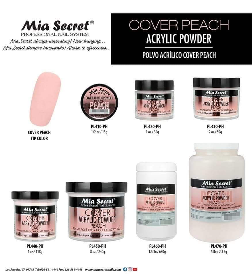 Mia Secret Cover Peach acrylic powder